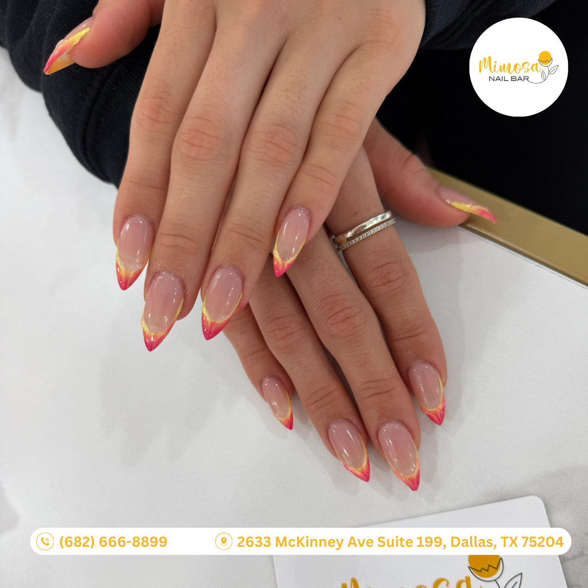 Mimosa Nail Bar Uptown nail work in Dallas, Texas